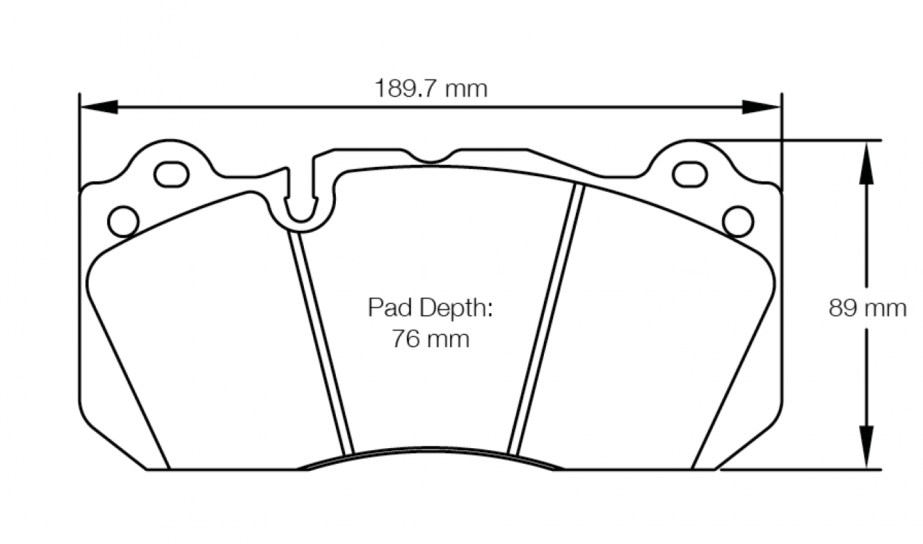 PAGID 8239-RSL29 Front brake pads RSL 29 FORD Mustang Shelby GT350 [6 piston Brembo caliper / 15.5" disc] Photo-0 