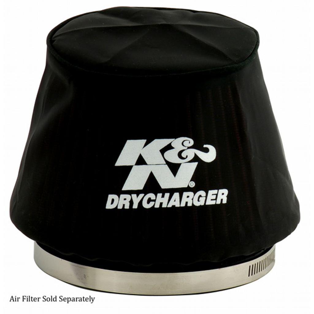 K&N RU-5163DK Air Filter Wrap DRYCHARGER; RU-5163, BLACK Photo-0 