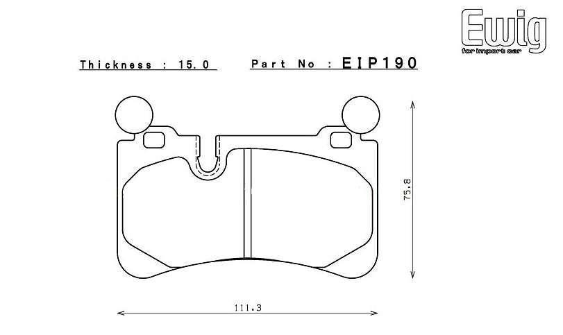 ENDLESS EIP190CCRg Rear brake pads MERCEDES-Benz AMG W204 C63/W212 E63/R230 SL63 Photo-0 