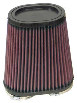 K&N RU-4710 UNIVERSAL Clamp-On Air Filter 2-3/8"DUAL FLG, 6-1/4" X 3-3/4"B, 3-7/16" X 4-7/16"T, 6-3/4"H Photo-0 