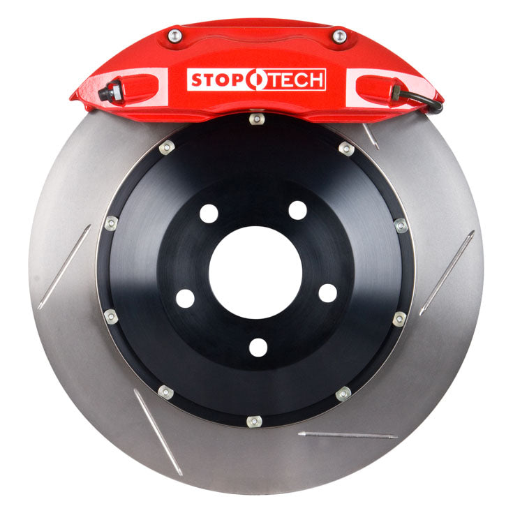 STOPTECH 83.154.004G.71 Rear Slotted 2PC Rotor Kit ST40 345x28 Red for BMW 335i (E90) 2007 Photo-0 