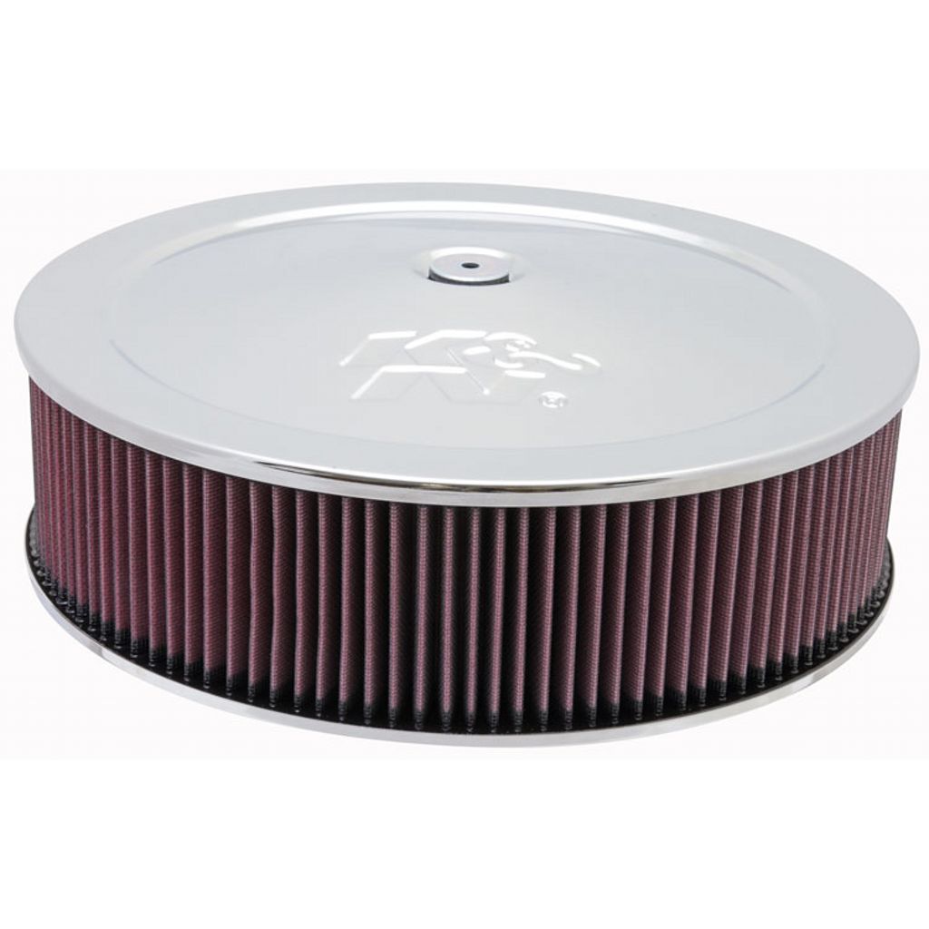 K&N 60-1260 Round Air Filter Assembly 5-1/8"FLG 14"DIA 5.62"H, W/VENT Photo-0 