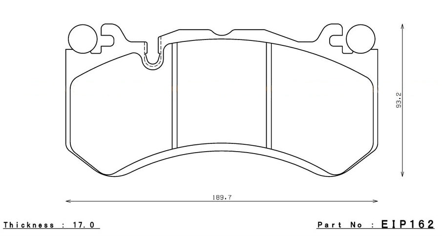 ENDLESS EIP162ME20 Front brake pads AUDI RS6(C6)/MERCEDES-Benz E63/E63/CLS63/SL55/SL63/SL65 Photo-0 