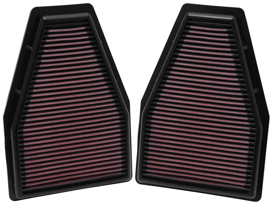 K&N 33-2484 Replacement Air Filter PORSCHE 911 3.4L-H6; 2012 (2 PER BOX) Photo-0 