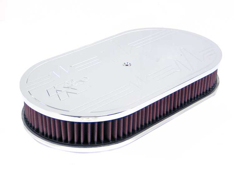 K&N 66-1510 Oval Air Filter Assembly LARGE OVAL ELECTRIC DESIGN 2"H Photo-0 