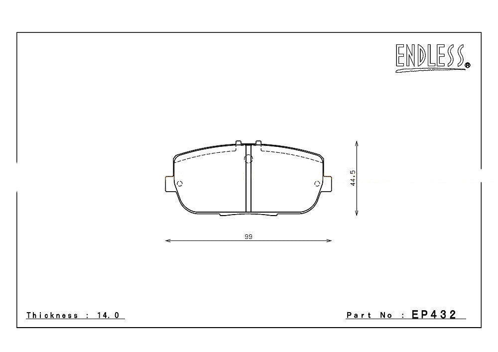 ENDLESS EP432CCRg Rear brake pads MAZDA MX-5 MIATA (06-12) Photo-0 