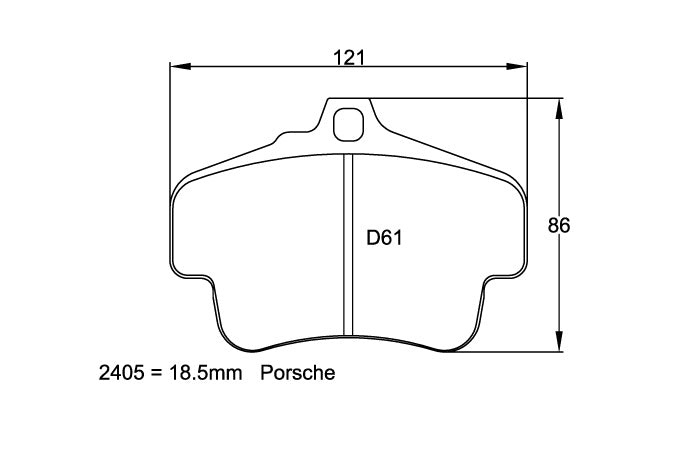 PAGID 2405-RSL1 Rear brake pads RSL1 for PORSCHE 718 Cayman T 982C (PCCB brakes) Photo-0 