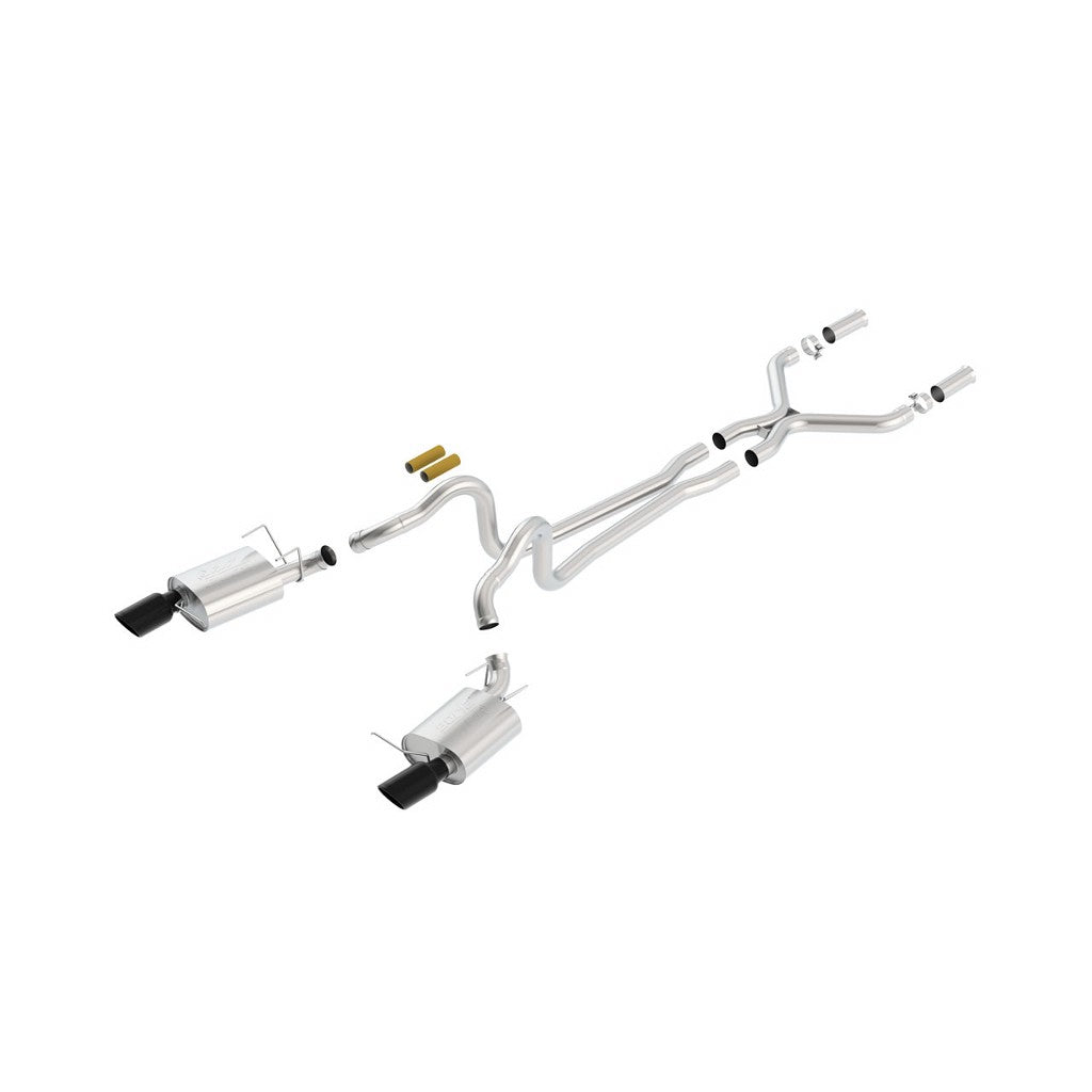 BORLA 140516BC Cat Back Exhaust System, Mustang GT 13-14 / Boss 302 13-14 V8-5.0L, Tip №49, 2013-14, sound ATAK Photo-0 