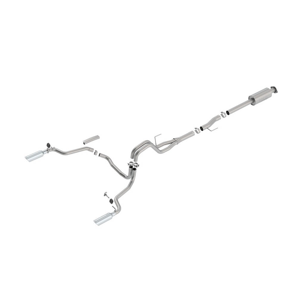 BORLA 140616 Cat Back Exhaust System, F-150 EcoBoost® 2.7 / 3.5L (turbo), V8-5.0L, Ext.Cab, St. Bed (78.8") Crew Cab Short Bed (67.0)(145" WB), Tip №36, 2015-16, sound ATAK Photo-0 