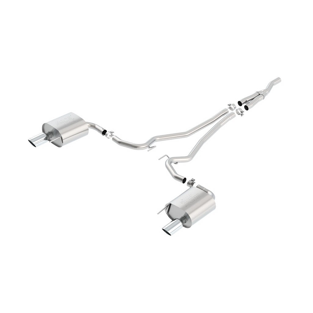 BORLA 140585 Cat Back Exhaust SystemFORD Mustang ECOBOOST 2.3L / V6-3.7L, Tip №36, 2015-16, sound ATAK Photo-0 