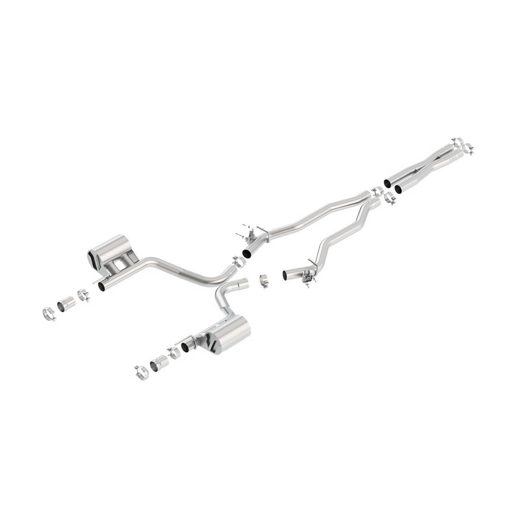 BORLA 140678 Cat Back Exhaust System, Challenger SRT®392/ Scat Pack V8-6.4L RWD With imitation MDS, Tip №44, 2015-16, sound ATAK Photo-0 