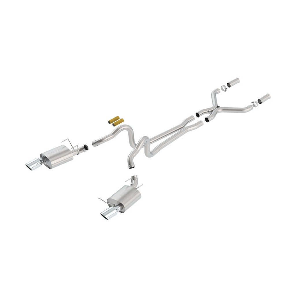 BORLA 140515 Cat Back Exhaust System, Mustang GT 13-14 / Boss 302 13-14 V8-5.0L, Tip №36, 2013-14, sound S-Type Photo-0 