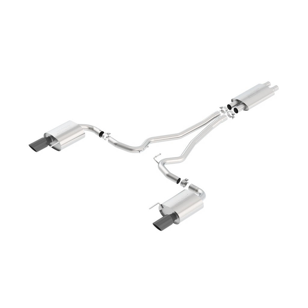 BORLA 140589BC Cat Back Exhaust System, Mustang GT V8-5.0L, Tip №49, 2015-16, sound Touring Photo-0 