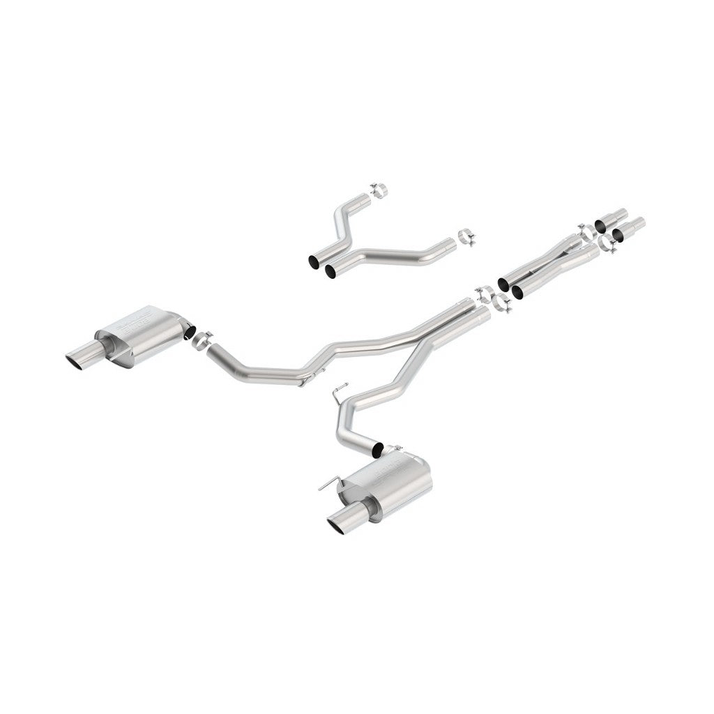 BORLA 140629 Cat Back Exhaust System, Mustang GT V8-5.0L, Tip №36 - 3" RACE, 2015-16, sound S-Type Photo-0 