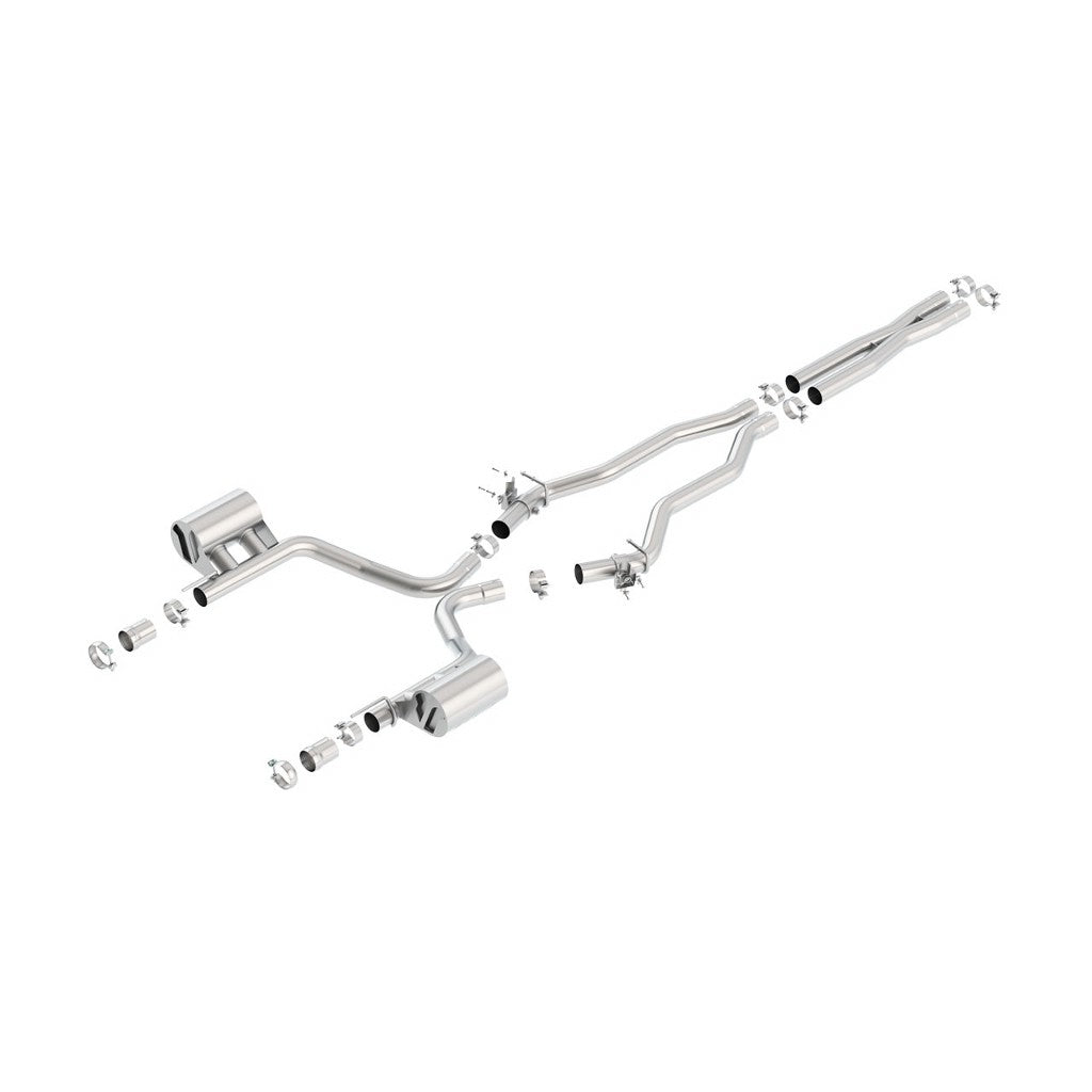 BORLA 140672 Cat Back Exhaust System, Charger SRT®392 / Scat Pack V8-6.4L RWDWith the system MDS, Tip №44, 2015-16, sound ATAK Photo-0 