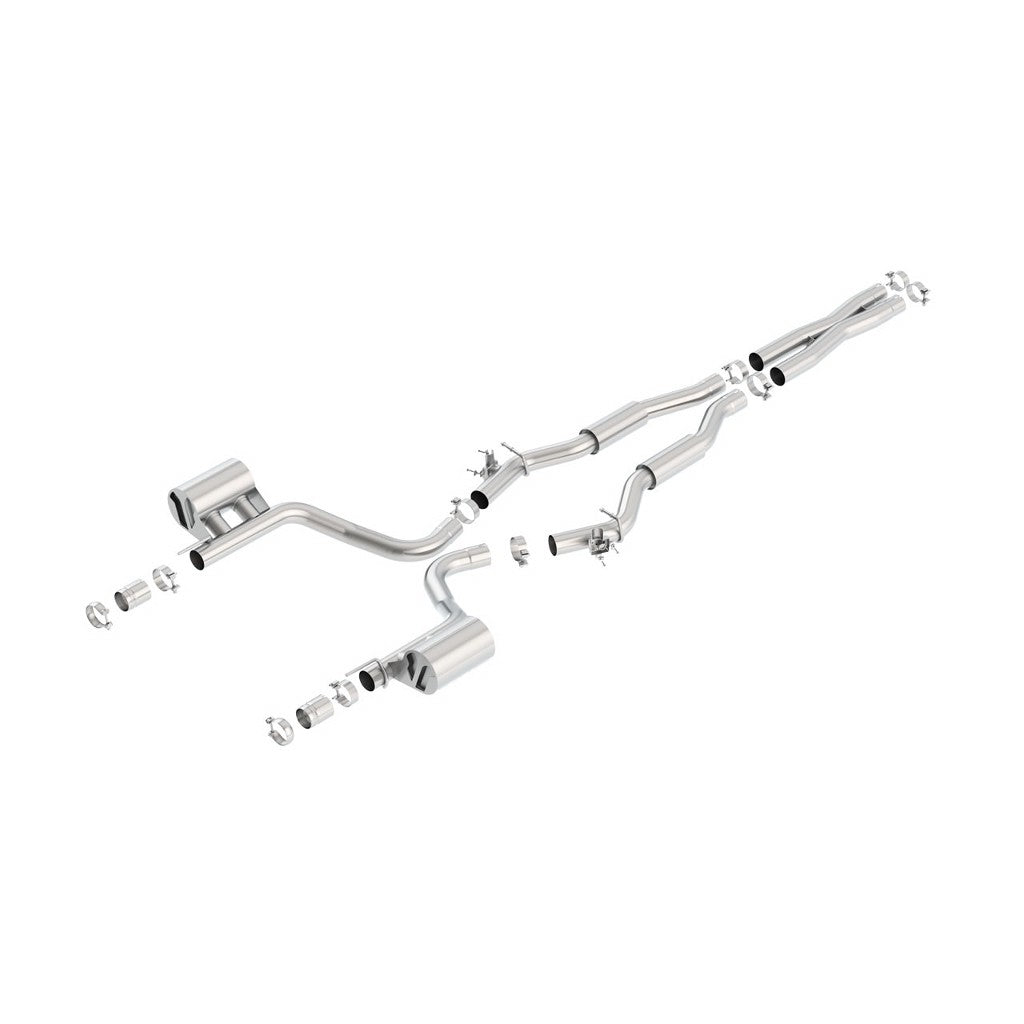 BORLA 140647 Cat Back Exhaust System, Challenger SRT® Hellcat V8-6.2L SC RWDWith the system MDS, Tip №44, 2015-16, sound S-Type Photo-0 