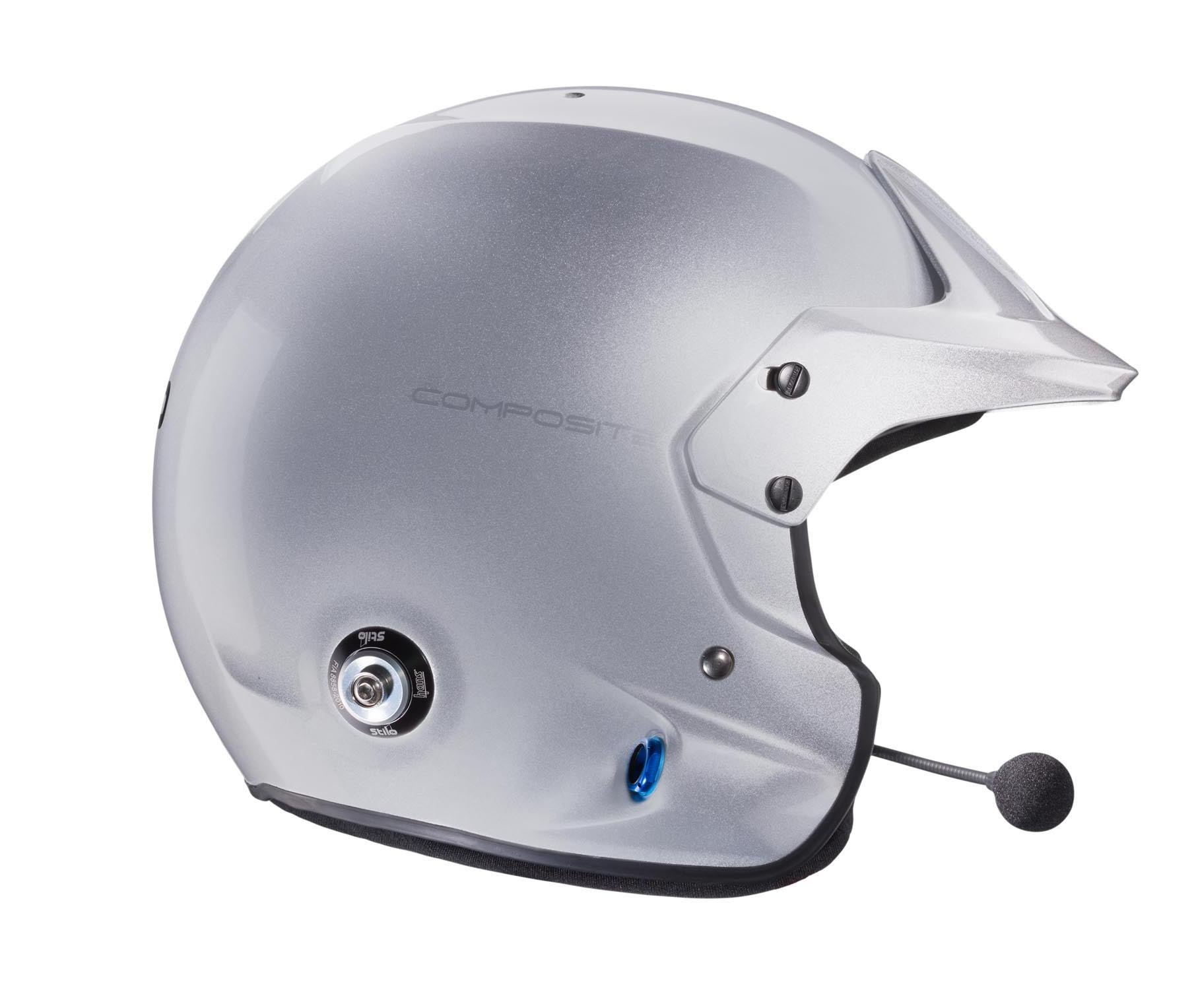 STILO AA0112EG2T55 Venti TROPHY PLUS Racing helmet, open face, intercom, FIA/Snell 2020, silver, size 55 Photo-3 