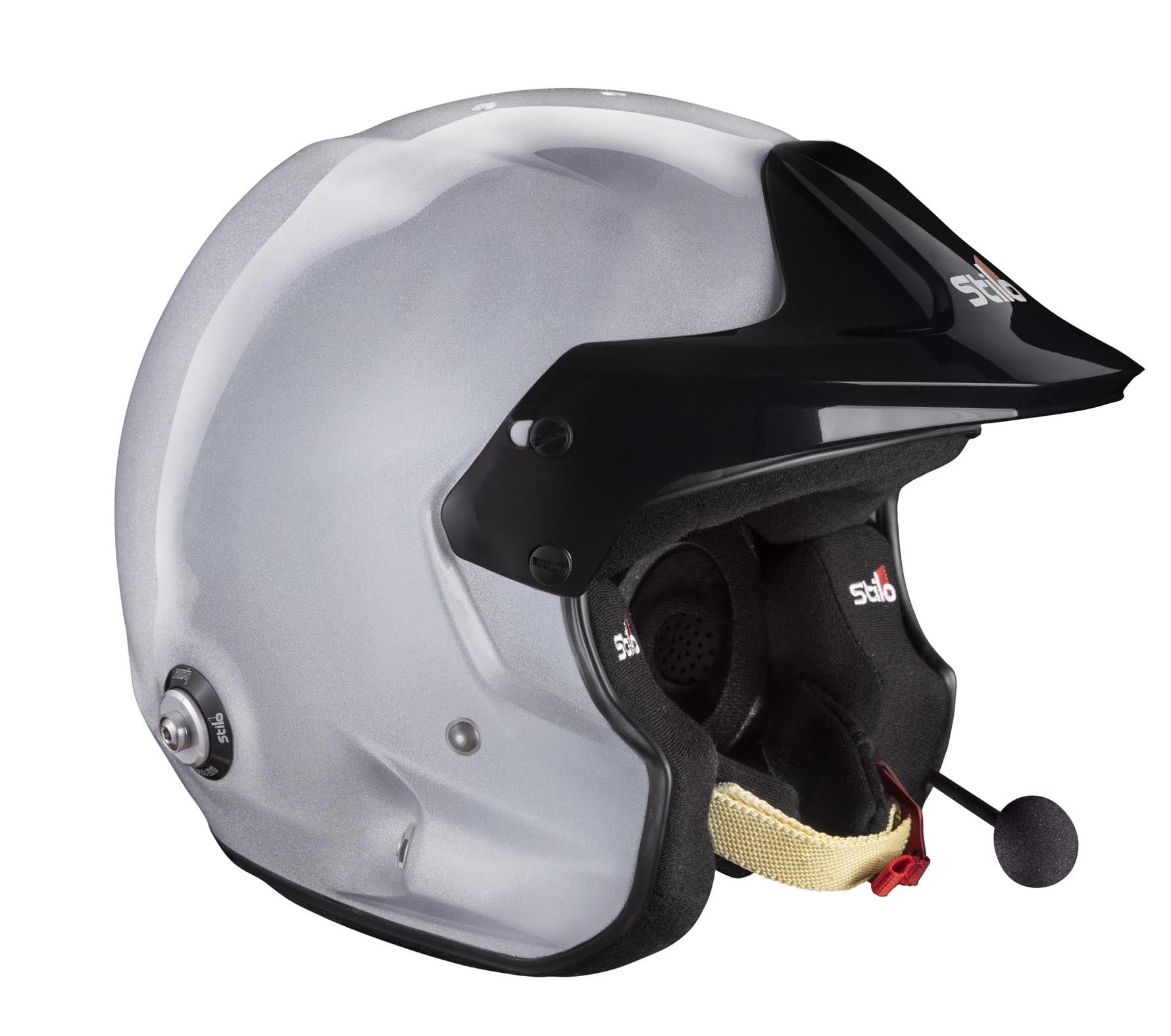 STILO AA0112DG2T55 Venti TROPHY RALLY Composite Racing helmet, HANS clips, FIA/SNELL 2020, silver, size 55 Photo-1 