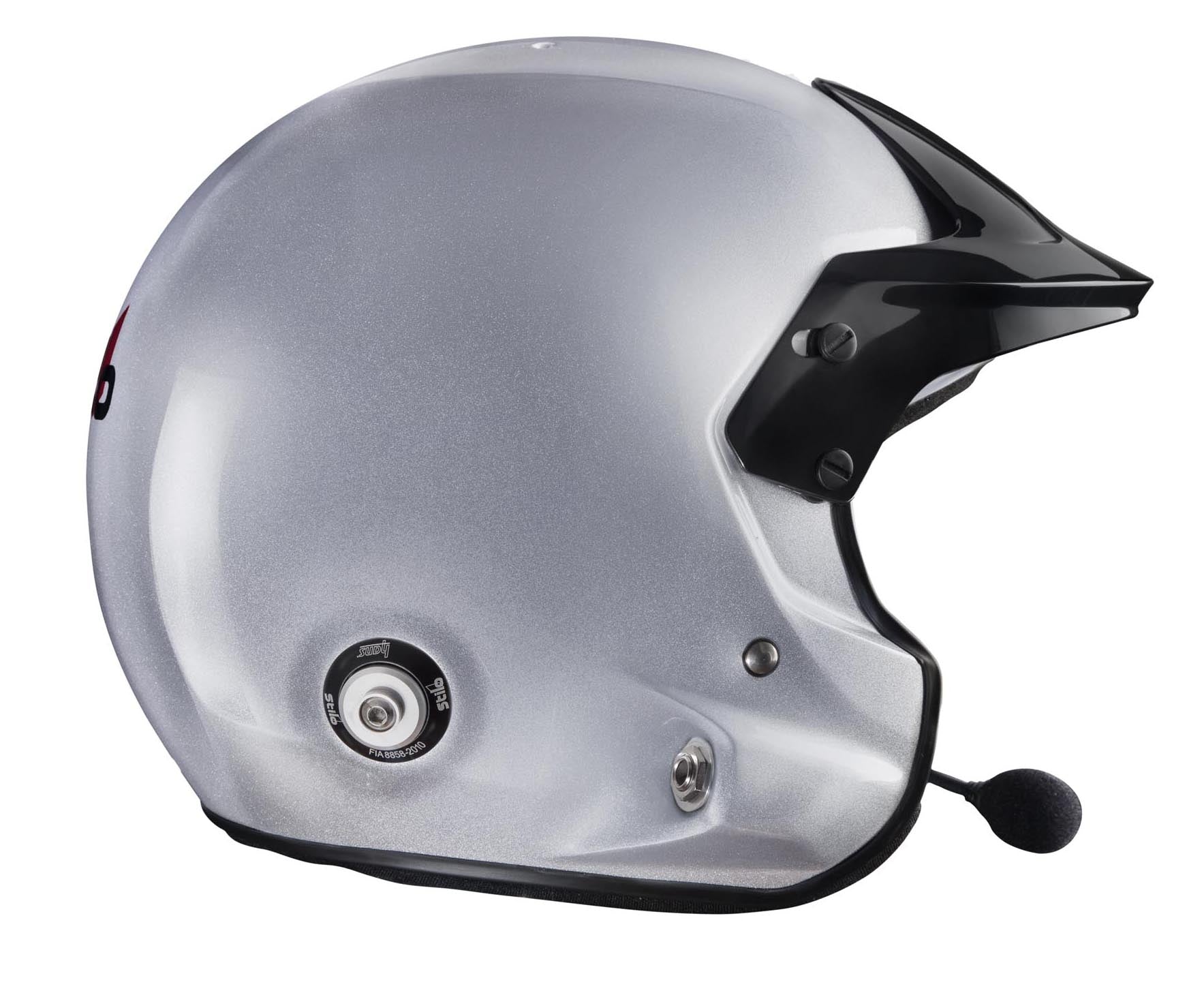 STILO AA0112DG2T55 Venti TROPHY RALLY Composite Racing helmet, HANS clips, FIA/SNELL 2020, silver, size 55 Photo-3 