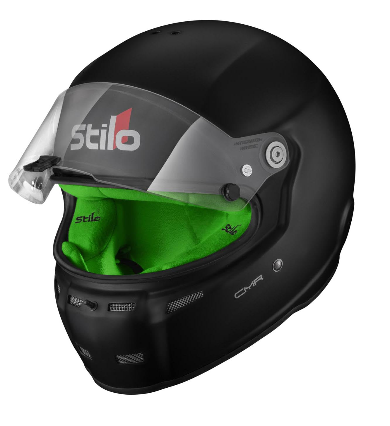 STILO AA0719AH2P56GRE Karting helmet ST5 CMR, Snell CMR2016, matt black/green inner, size 56 Photo-4 