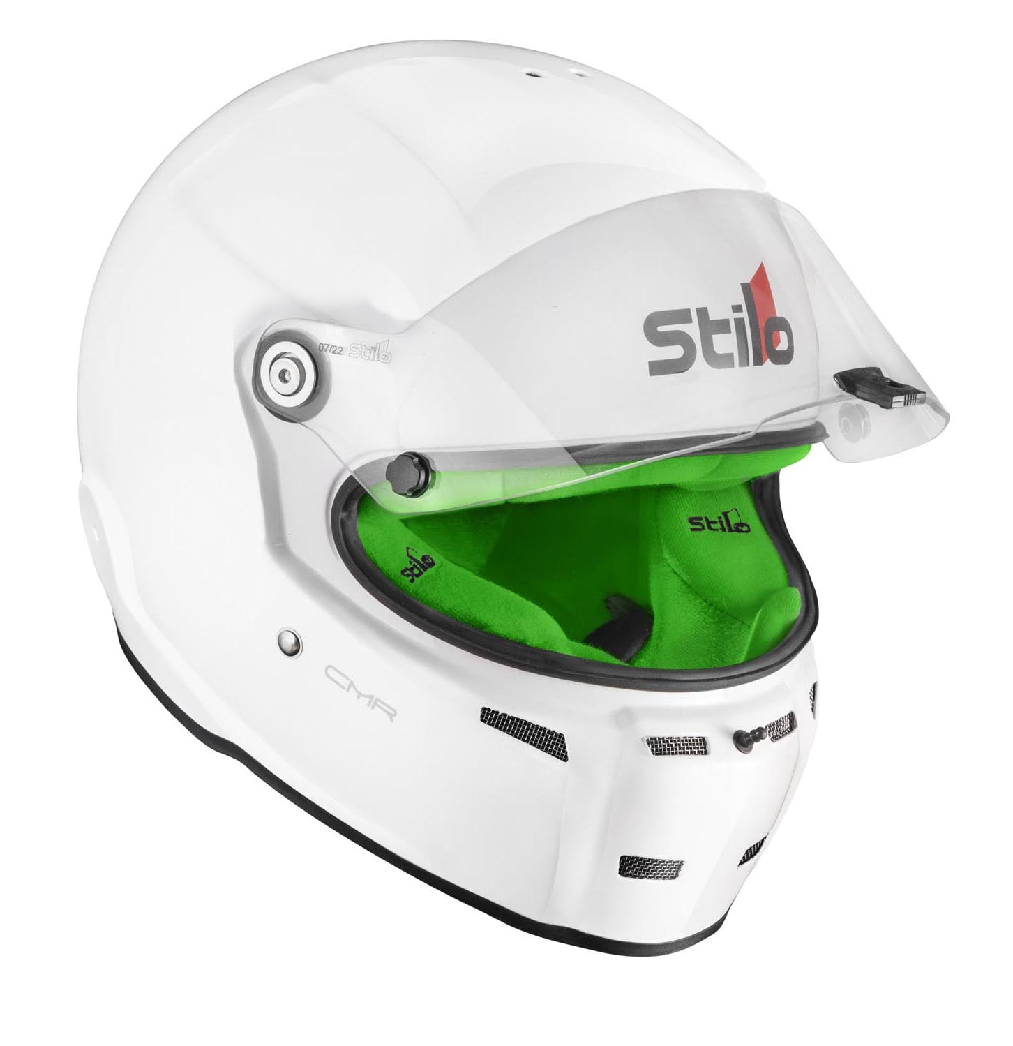 STILO AA0721AH2P55GRE Karting helmet ST5 CMR, Snell CMR2016, white/green inner, size 55 Photo-2 