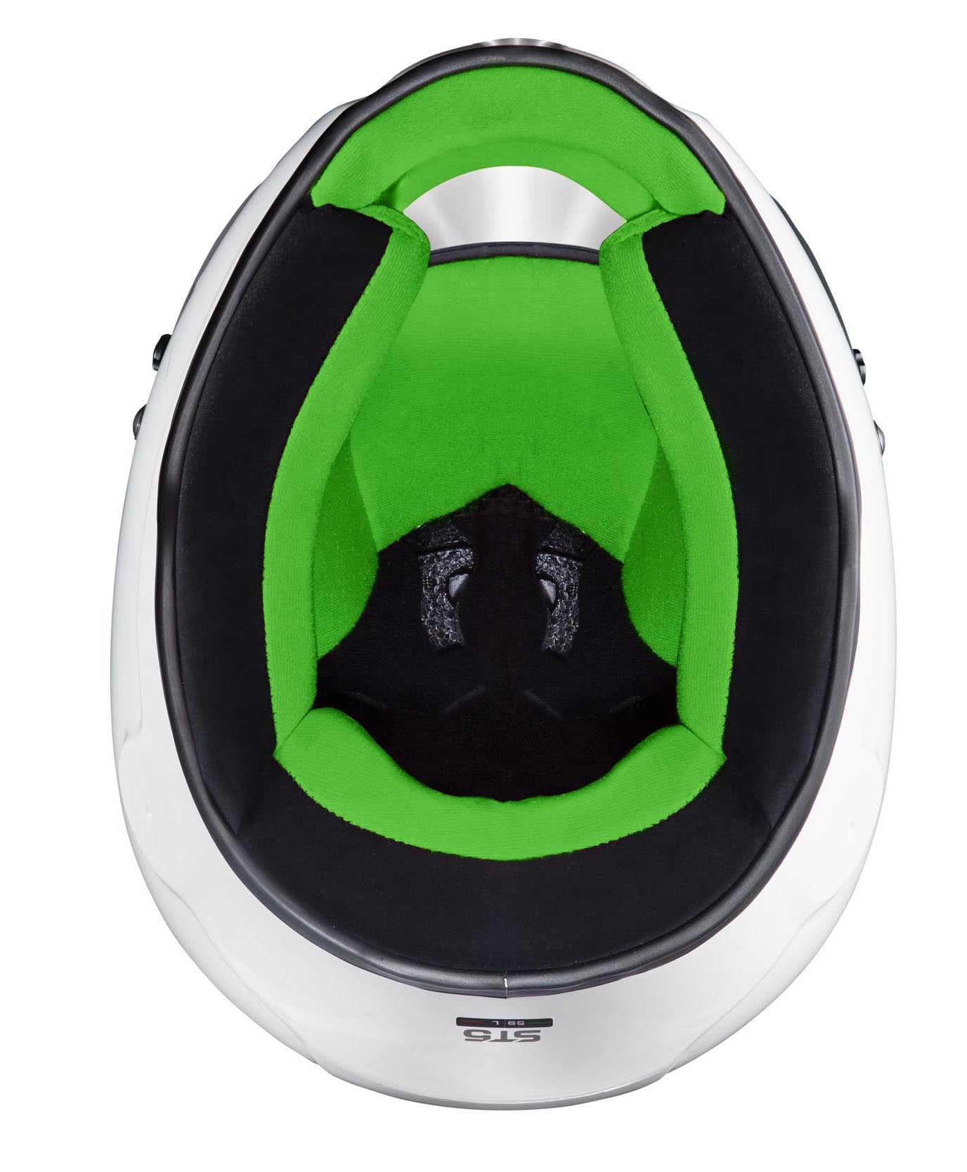 STILO AA0721AH2P59GRE Karting helmet ST5 CMR, Snell CMR2016, white/green inner, size 59 Photo-5 