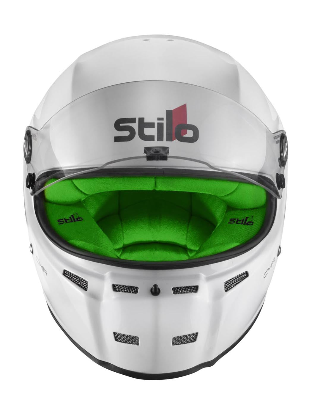 STILO AA0721AH2P55GRE Karting helmet ST5 CMR, Snell CMR2016, white/green inner, size 55 Photo-7 