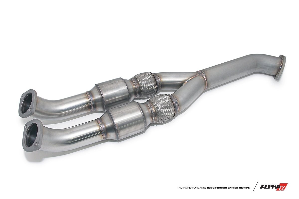 AMS ALP.07.05.0006-2 Midpipe with Race Cats 76mm Exit for NISSAN R35 GT-R Photo-0 