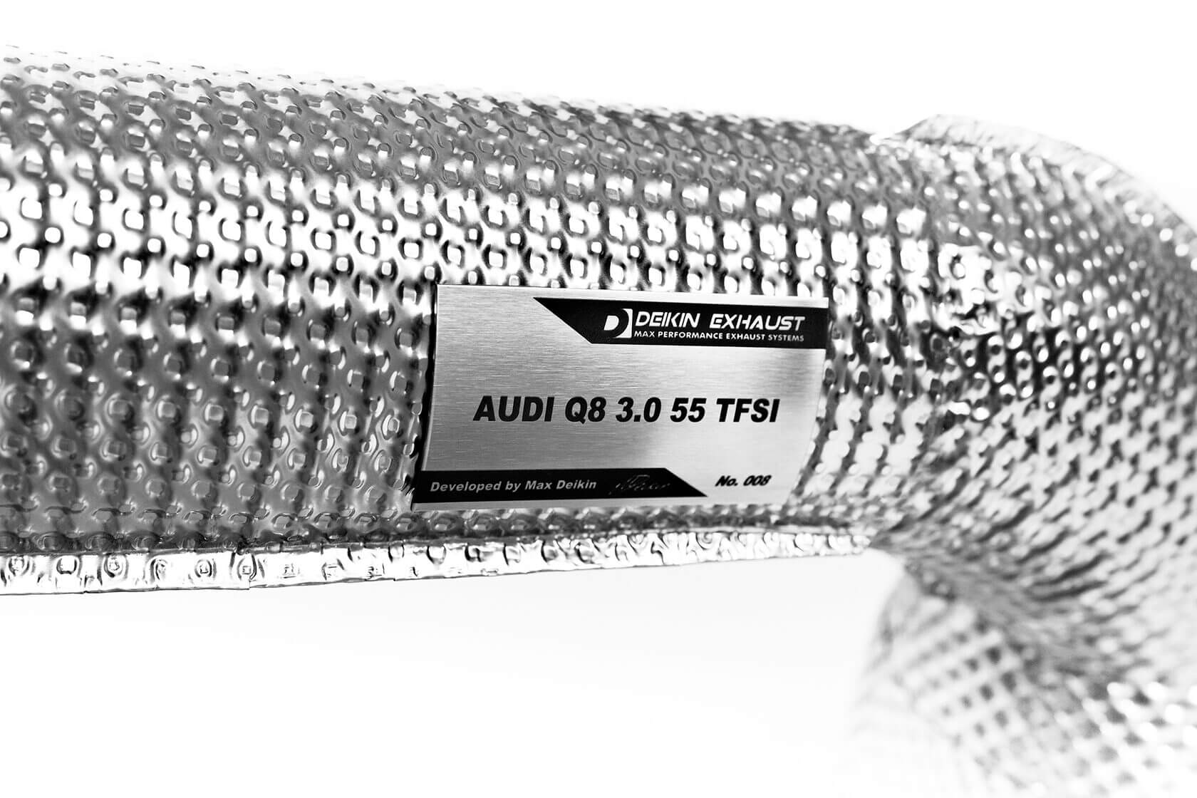 DEIKIN 10-AUDI.Q8.4M-DPT Downpipe for AUDI Q8 (4M) 55 TFSi with thermal insulation HeatShield Photo-0 