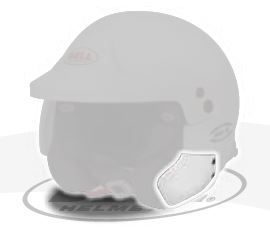 BELL 2081813 Side cover kit for MAG-10 helmet, 2 Pcs, white Photo-0 