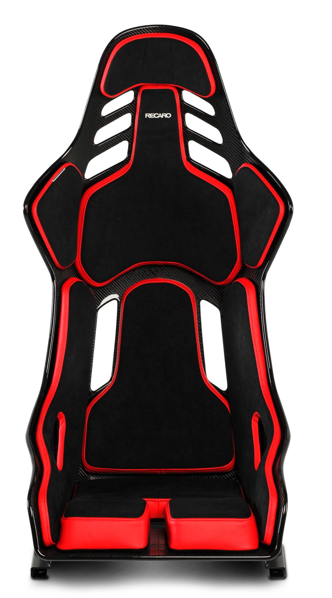 RECARO 078.32.1B22 Race Seat Podium CF Left Side (ABE / FIA 8855-1999) SAB Black Alcantara / Red Leather, Size L Photo-0 