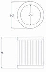 BMC FB214/07 CYLINDRICAL AIR FILTER D144 H139 Photo-2 