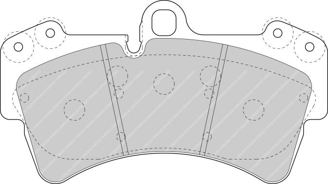 FERODO FCP1626H Front Brake Pads DS2500 for PORSCHE Cayenne (955) / VW Touareg (7L) / AUDI Q7 Photo-0 