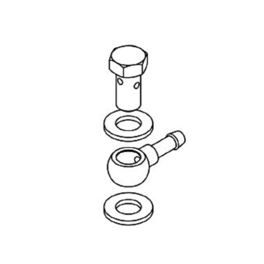 GARRETT 910477-0001 Air Fitting Kit (includes Fitting, Bolt and 2X crush washers) for Wastegate GVW-40 Photo-0 