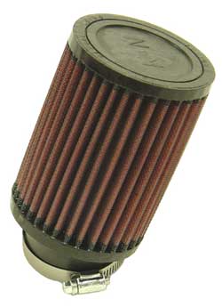 K&N RU-1710 UNIVERSAL Clamp-On Air Filter 2-1/4"20 DEG FLG, 3-1/2"OD, 5"H Photo-0 