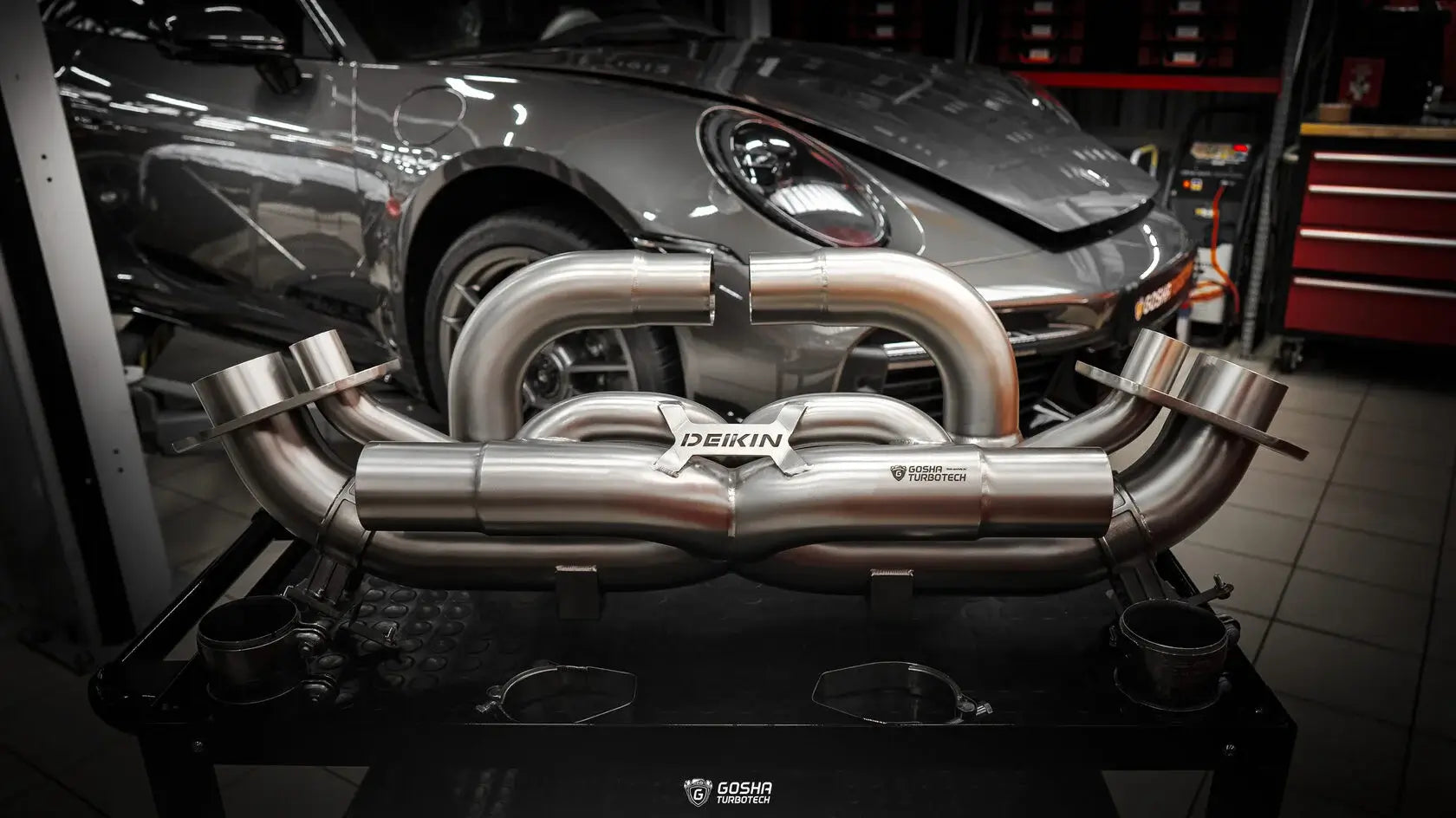 DEIKIN 10-PO.911.T/TS.992.R-ES-DP-Ti-00 Exhaust system "Race" Titan for Porsche 911 Turbo/Turbo S (992) complete with downpipes without HeatShield Photo-8 