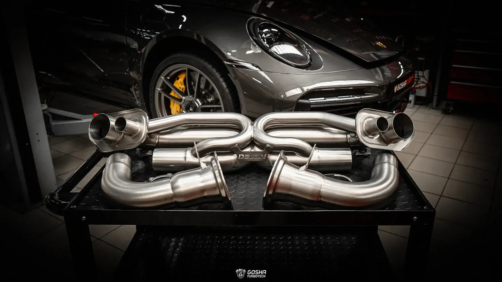 DEIKIN 10-PO.911.T/TS.992.R-ES-DP-Ti-00 Exhaust system "Race" Titan for Porsche 911 Turbo/Turbo S (992) complete with downpipes without HeatShield Photo-7 