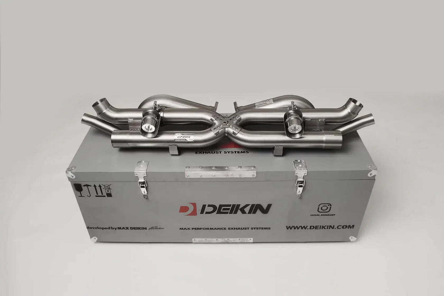 DEIKIN 10-PO.911.T/TS.991.2/R-ES-Ti-00 Exhaust system "Race" Titan for Porsche 911 Turbo/Turbo S (991.2) complete with downpipes without HeatShield Photo-1 