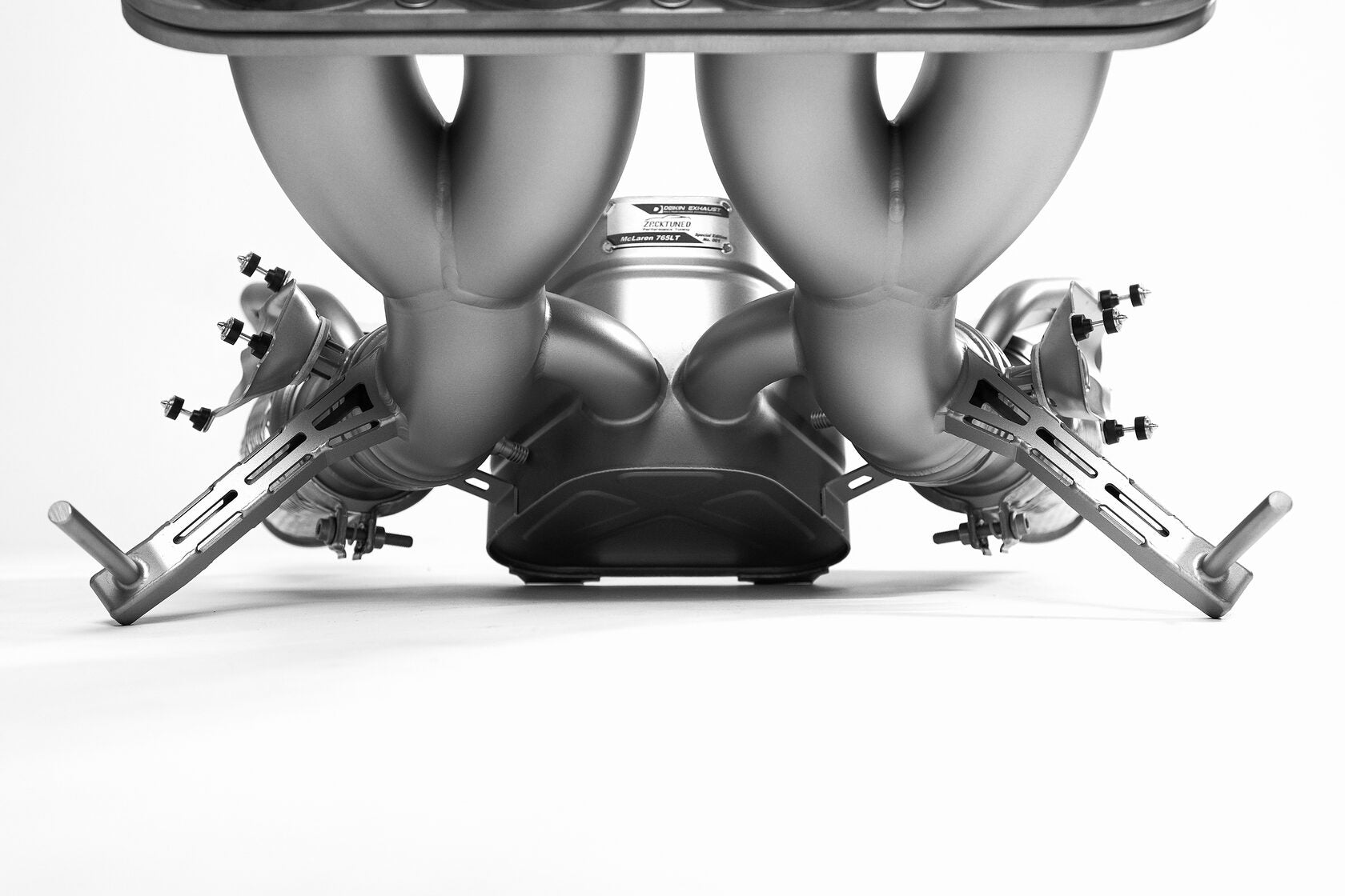 DEIKIN 10-McLaren.765LT-ES-DPT-Ti-06 Titanium exhaust system including downpipe with black ceramic thermal insulation HeatShield for McLaren 765LT 2021+ Photo-1 