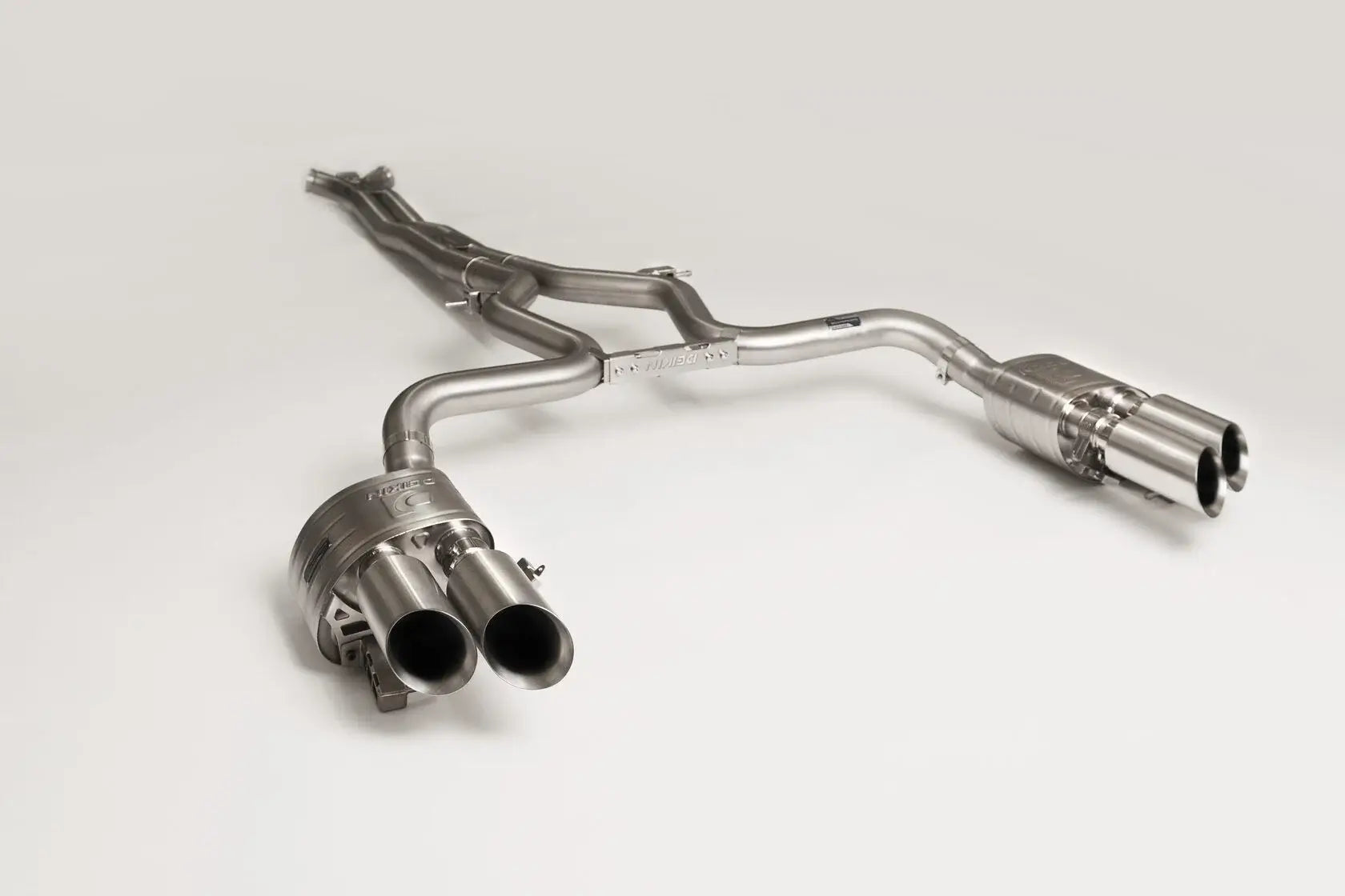 DEIKIN 10-PO.PAN.T/GTS.971/ES-SS-04 Exhaust system Stainless steel for Porsche Panamera Turbo/GTS (971) complete with downpipes HeatShield Burnt Titanium Photo-0 