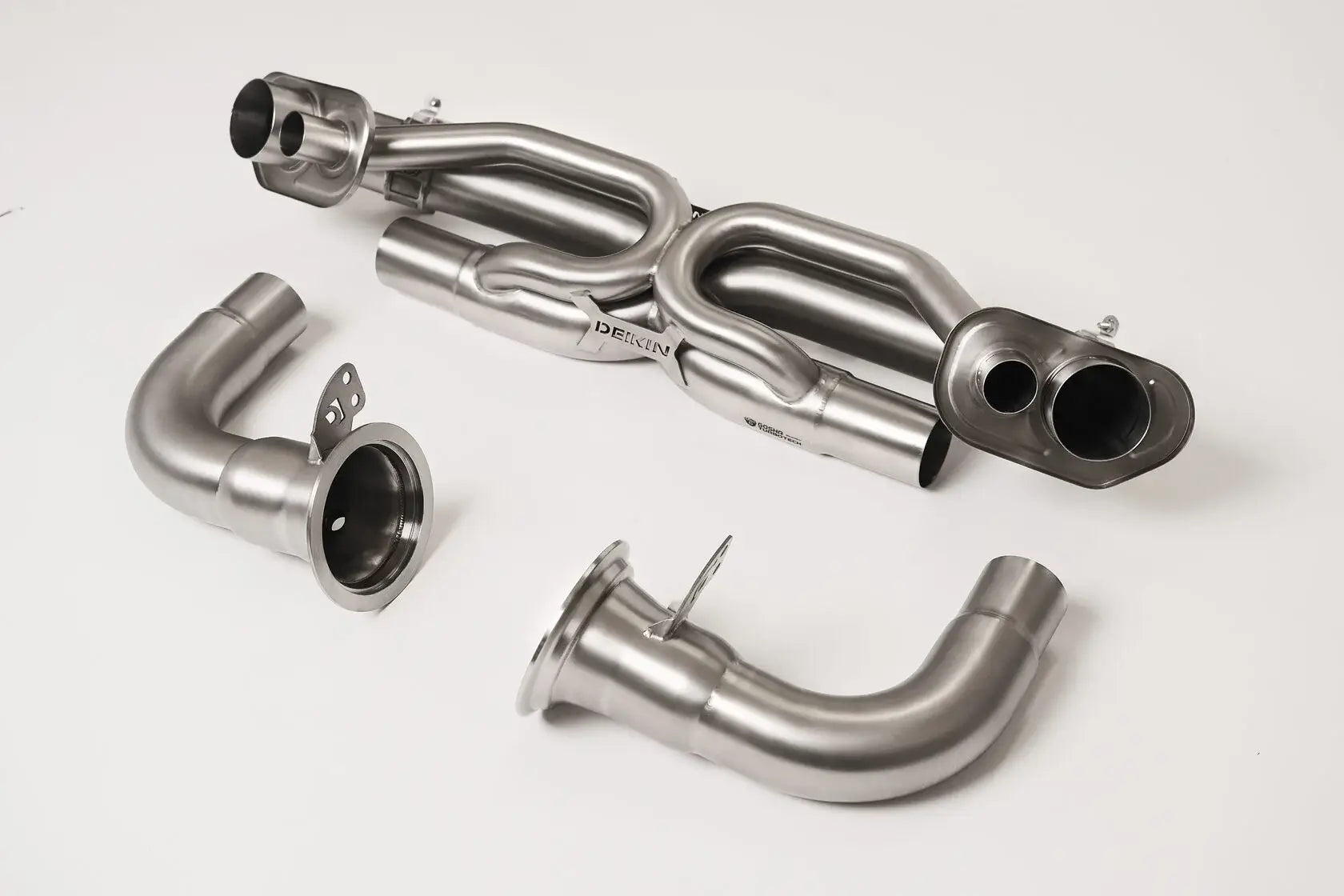 DEIKIN 10-PO.911.T/TS.992.R-ES-DP-Ti-00 Exhaust system "Race" Titan for Porsche 911 Turbo/Turbo S (992) complete with downpipes without HeatShield Photo-0 