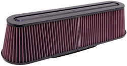 K&N RP-5161 UNIVERSAL Air Filter - CARBON Fiber Top and BaseOVAL FLG; 8-3/4 X 3-1/4, 18-3/4 X 5B, 16-3/4 X 3T, 4-5/8H Photo-0 