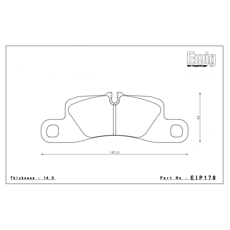 ENDLESS EIP178ME20 Rear brake pads PORSCHE 991.2 CARRERA/4 Photo-0 
