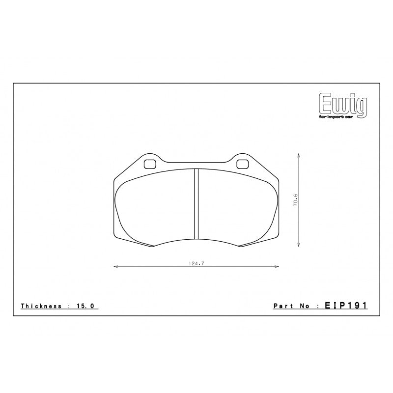 ENDLESS EIP191ME20 Front brake pads RENAULT CLIO RS, OPEL CORSA OPC NE, ABARTH 500 Photo-0 