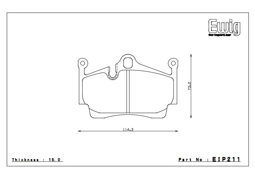 ENDLESS EIP211MX72 Rear brake pads PORSCHE CAYMAN(987) 2.7/2.9/3.4S Photo-0 