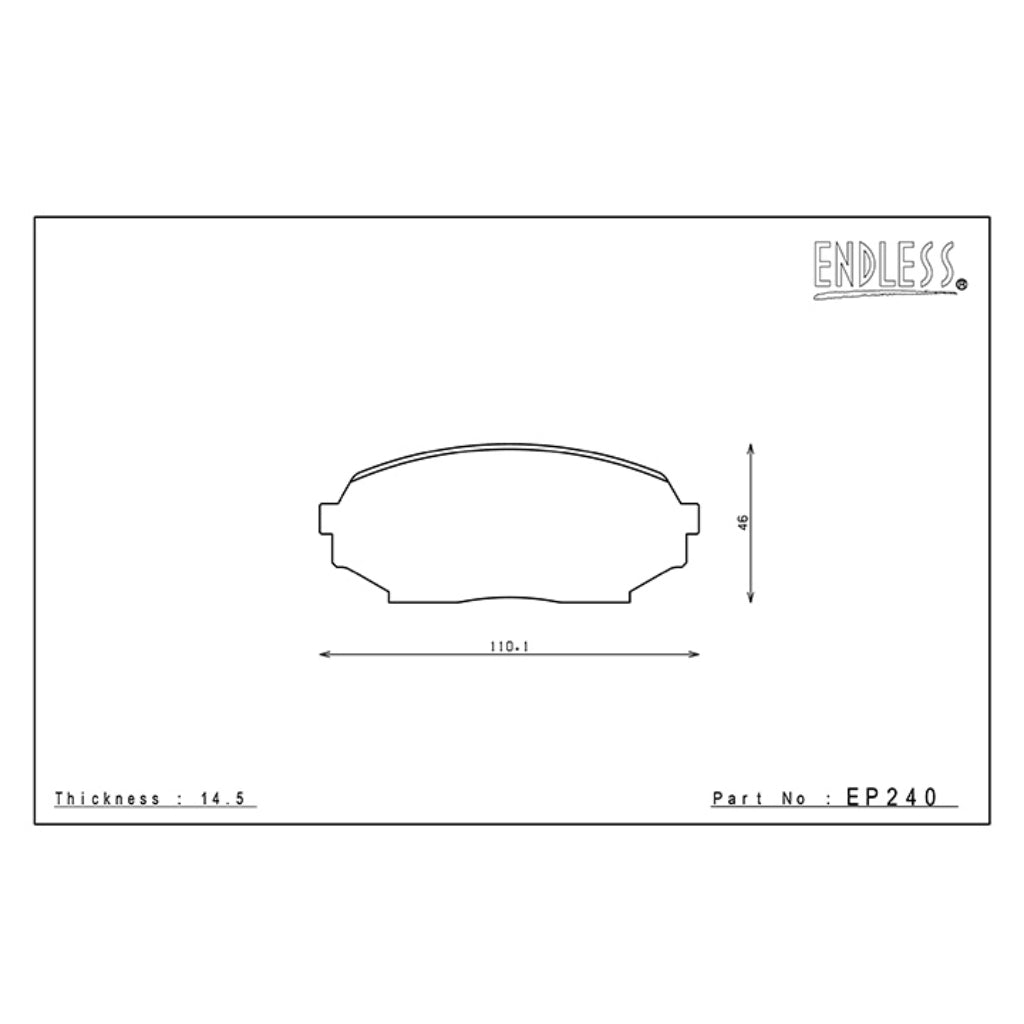 ENDLESS EP240MA45B Front brake pads MAZDA MX-5 Miata (90-93) Photo-0 