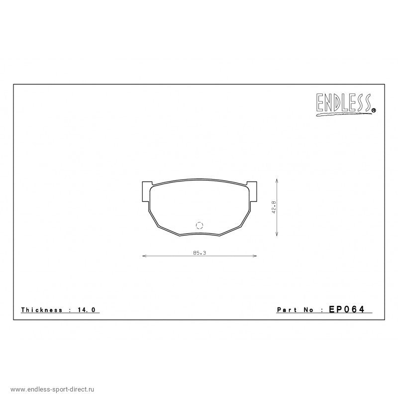 ENDLESS EP064SSY Rear brake pads NISSAN 240SX/180SX/SILVIA S13/S14 Photo-0 