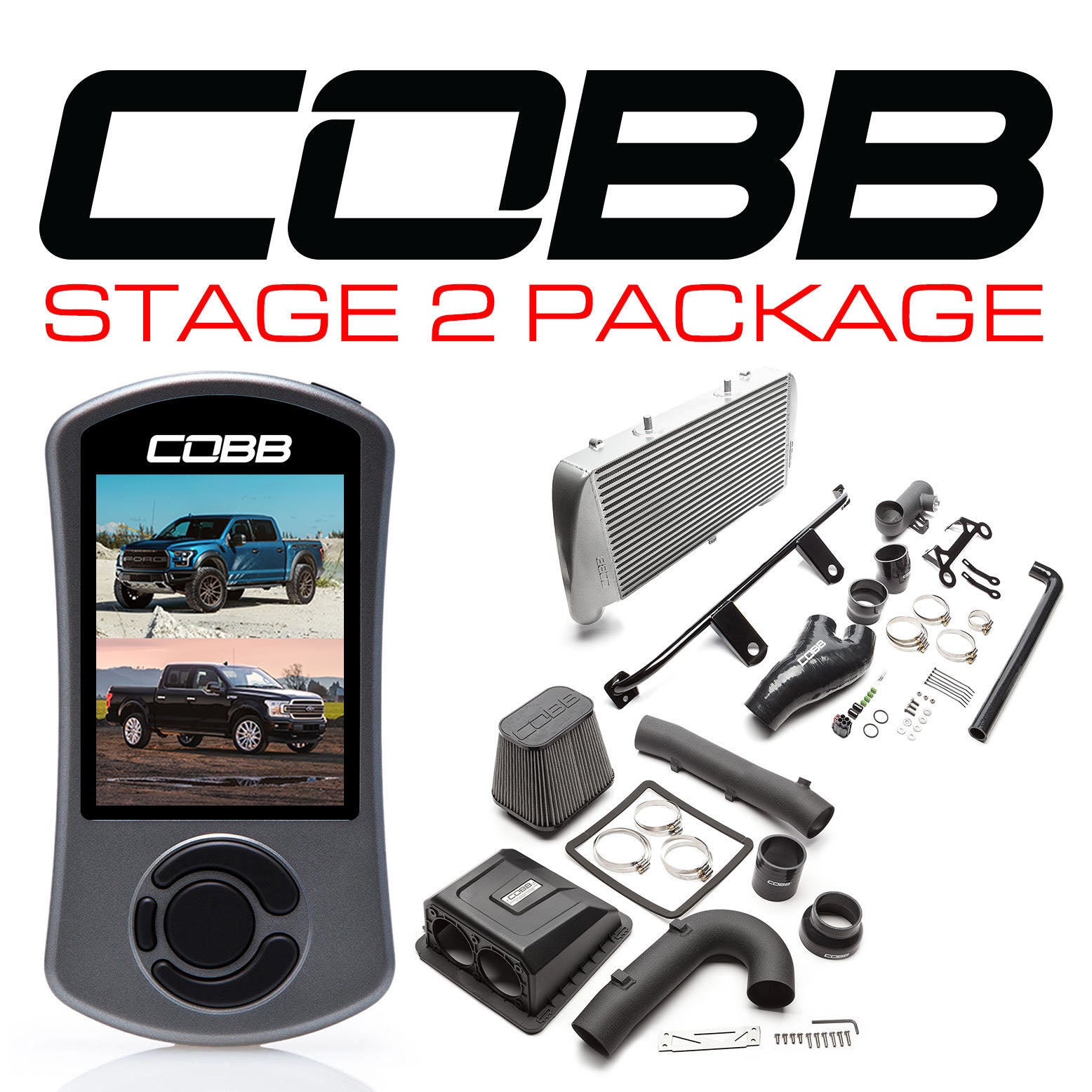 COBB FOR0050020SL-TCM FORD Stage 2 Power Package Silver with TCM F-150 Ecoboost Raptor / Limited Photo-0 