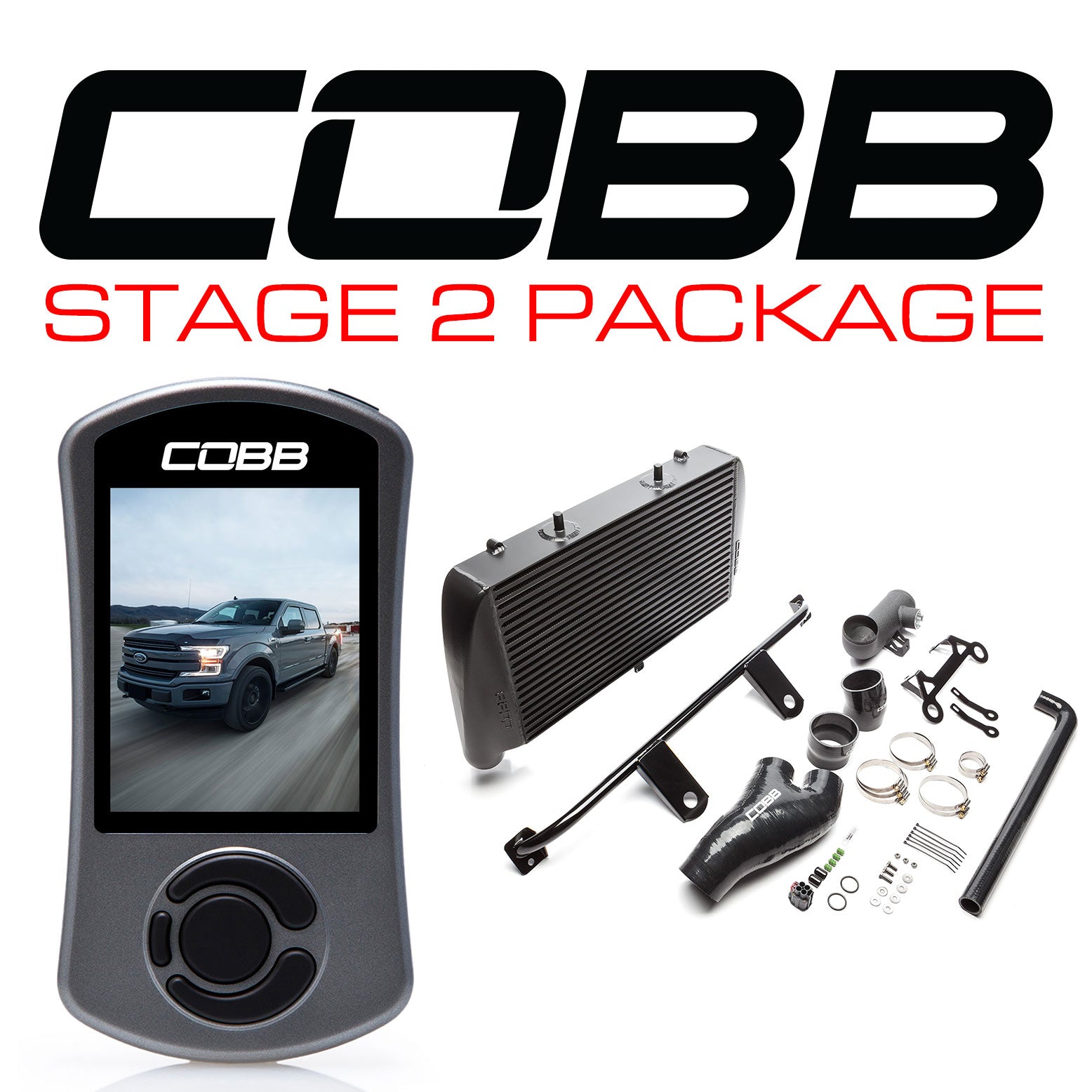COBB FOR0060020BK-NI FORD Stage 2 Power Package Black F-150 Ecoboost 3.5L 2017-2019 Photo-0 