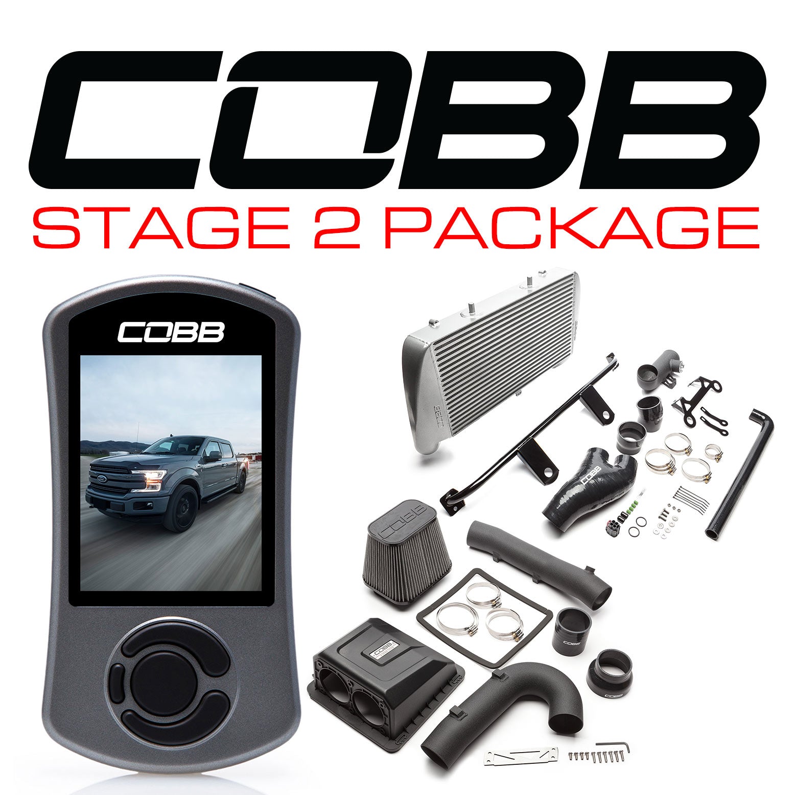 COBB FOR0060020SL FORD Stage 2 Power Package Silver F-150 Ecoboost 3.5L 2017-2019 Photo-0 